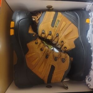 Men's Tan and Black Work Boots